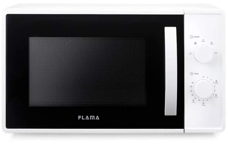 Microondas Flama 1805FL - 23 L, 800 W, 5 Potencias, Blanco