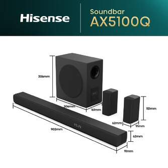 BARRASONIDO HISENSE AX5100Q 5.1 580W DOLBYATMOS BT