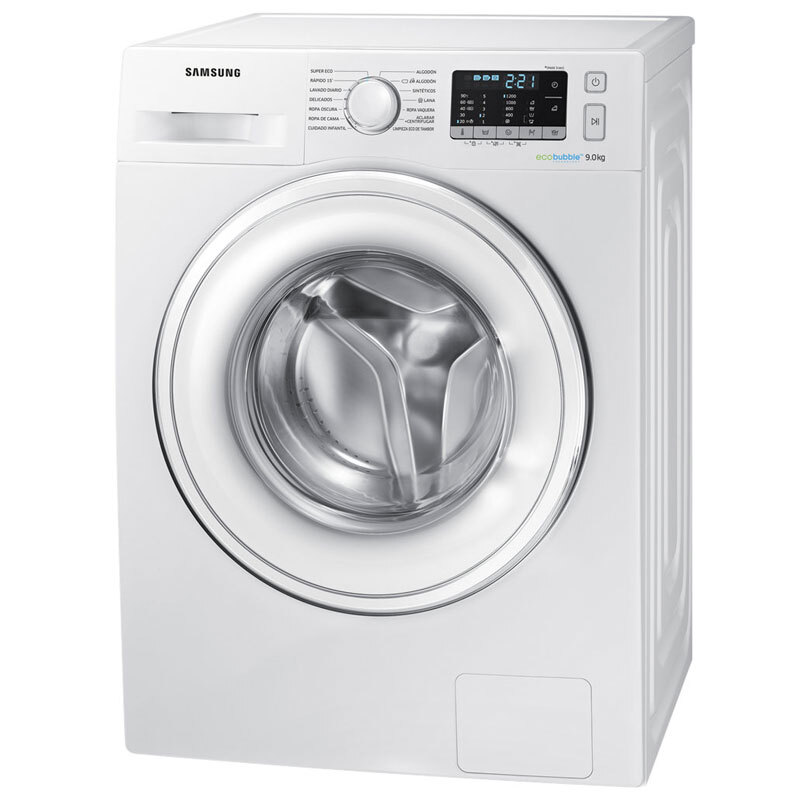 Lavadora Samsung WW90J5355DW - A+++-10%, 9kg, 1200rpm, Ecobubble, Programa 15 min, Autodiganóstico
