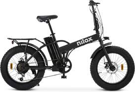 Bicicleta el&eacute;trica Nilox X5 Pro con suspensi&oacute;n - Ruedas 20x4", 250W10Ah, 60km aut., 6 veloc. Shimano