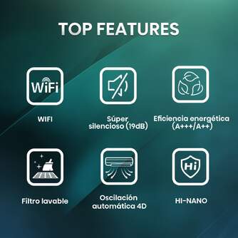 ACON.SPLIT HISENSE HB25XU0B A /A WIFI NEGRO ACON.SPLIT HISENSE HB25XU0B A /A WIFI NEGRO