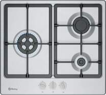 Placa de gas Balay 3ETX563CB - 3 fuegos, 60 cm, Gas natural, quemadores Wok, GasStop
