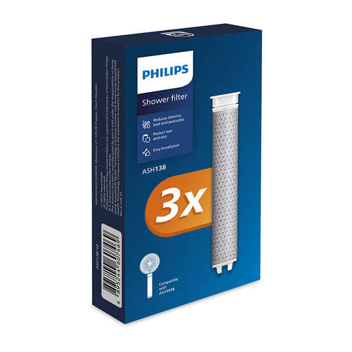 Pack de 3 filtros de recambio para Alcachofa Philips CR ASH1516CH/10 - 12cm di&aacute;metro, conexi&oacute;n G1/2"