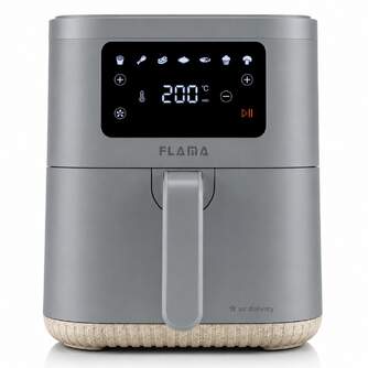 FREIDORA AIRE FLAMA 652FL 6L DIG.SLIM PEARL GRIS