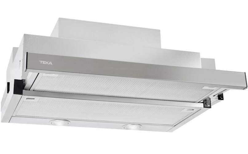 Campana Telescópica Teka CNL6610S - 60cm, 694m3/h, 60 dB, 3 Potencias, Motor Blindado Doble turbina