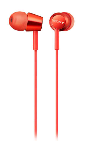 Auriculares Sony MDR-EX155APR.AE - Cable 1.2m, Micro, Color Rojo, Neodimio 9 mm