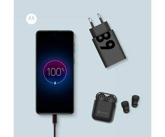 CARGADOR MOTOROLA 1XUSB C DE 68W CABLE USB C 1M