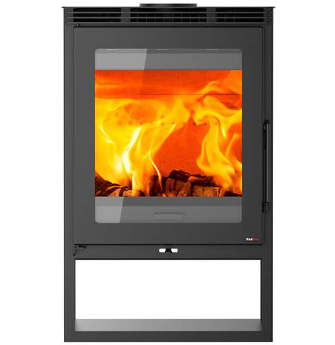 Estufa de le&ntilde;a Red Pod Nilo Eco - 8,1 kW, Hasta 80 m2, Eficiencia 81%, Negro