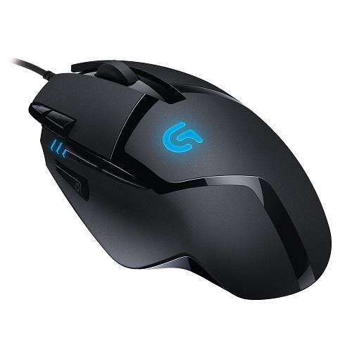 Rat&oacute;n Logitech G402 - 8 botones programables, 4000 dpi, Cable USB-A, negro con luz azul