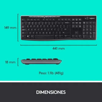 TECLADO RATON LOGITECH MK270 WIRELESS USB