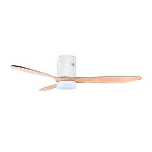 Ventilador de techo Orbegozo CP173132 DC  - 35W, LED,3 aspas de 132cm, 6 Velocidades, Madera/Blanco