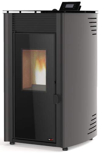 Estufa a pellet Red Pod First - 8 kW, 79 m2, Negro