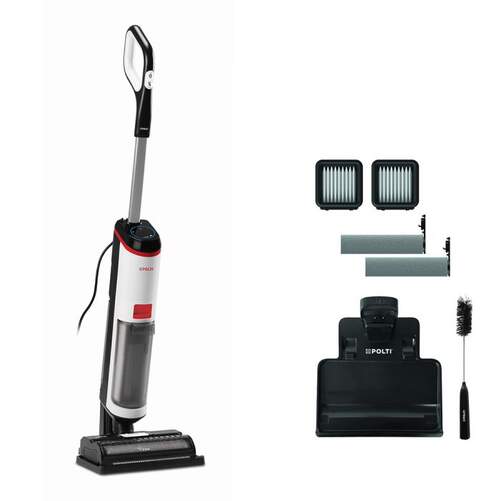 Friegasuelos Polti RollySteam WD10 Vapor - Cable, Filtro HEPA F6, 750 W, 7 kPa, Blanco