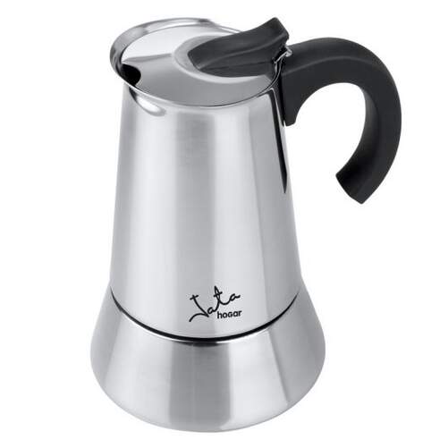 Cafetera Jata CAX104 - De acero inoxidable, 4 tazas, para inducción