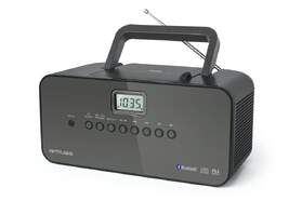 Radio CD Muse M-22 - Bluetooth, negro, Radio FM, 30 presintonías, antena telescópica