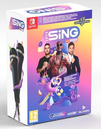 Videojuego Nintendo Switch Let's Sing 2024 + 2 micrófono