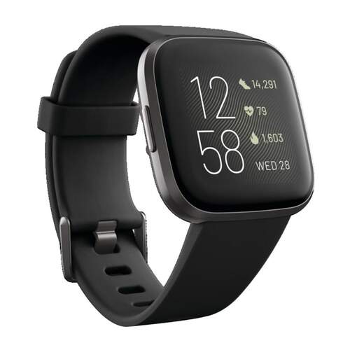 Smartwatch Fitbit Versa 2 Negro - Acelerómetro, Ritmo Cardiaco, Altímetro, WiFi, NFC, Micro, BT