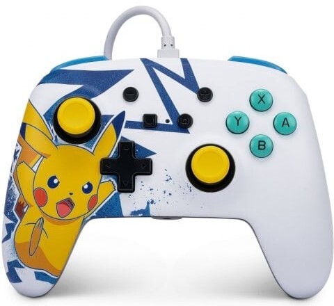 Mando Power A para Nintendo Switch - Cable extraible, dise&ntilde;o Pikachu, longitud de cable de 3m