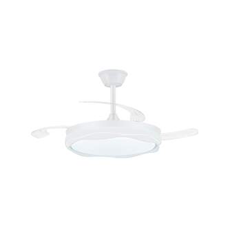 VENTILADOR TECHO CRISTAL PRIUS RETRAC 30W APP WH