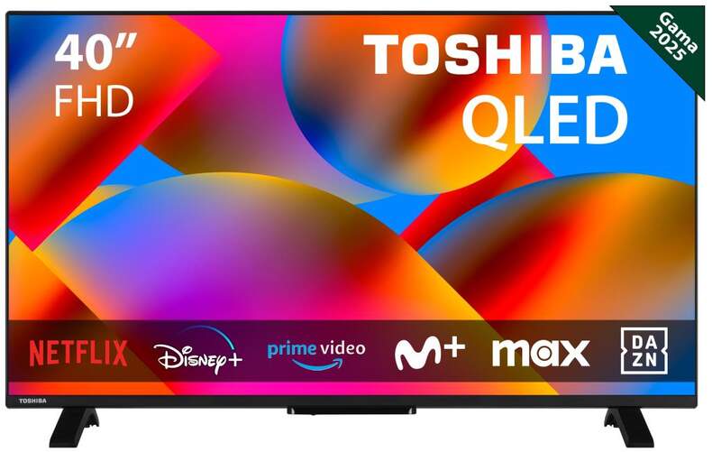 TV Toshiba 40" 40QV2F63DG - 4K Ultra HD, QLED, HDR10, Quad Core, 2 x 8 W Dolby Audio