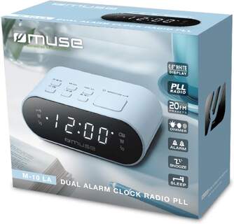RADIO RELOJ MUSE M-10 LA FM AZUL CLARO