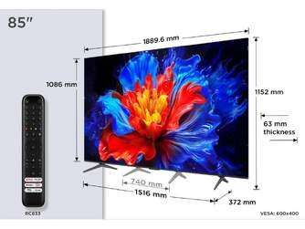 TV TCL 85%%%quot; 85P8K UHD QLED GOOGLETV 144HZ ONKYO