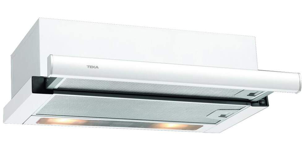 Campana Telescópica Teka TL6310W - 60cm, 332 m3/h, Doble Turbina, 2 Velocidades, Blanca