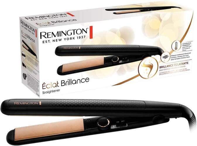 Plancha Pelo Remington S6308 Eclat Brillance - 150-230ºC, Revestimiento Cerámico, AutoApagado