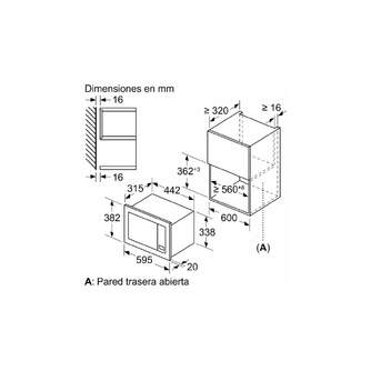 MICR. BALAY 3CG6142X3 20L INOX GRILL DIS.C/MARCO