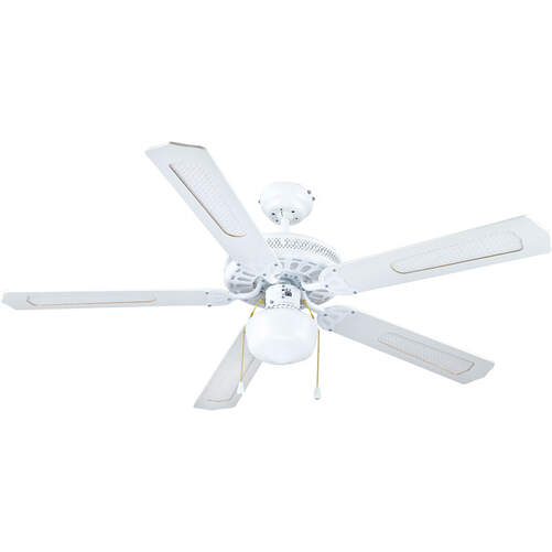 Ventilador Techo FM VT Classic 130B - 60W, 3 Velocidades, 5 Aspas 132cm, Luz LED, Blanco