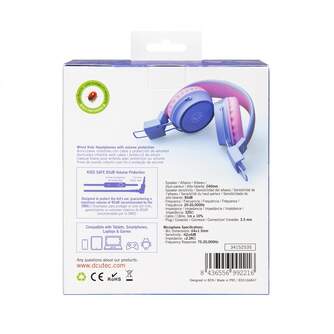 AURICULARES DCU INFANTIL SAFE CABLE ROSA/LILA