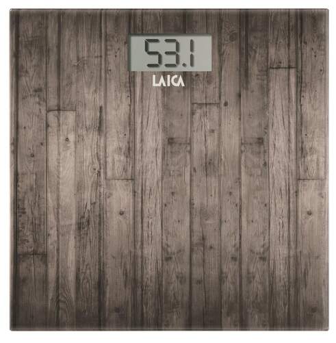 Báscula Laica PS1065N - Electrónica, Madera Oscura, 180 Kg