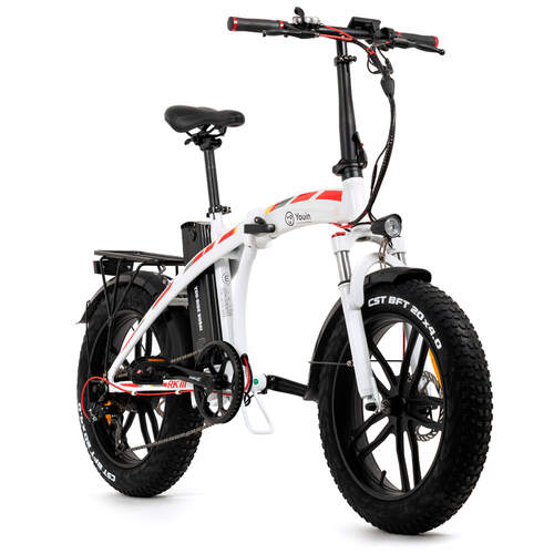 Bicicleta Eléctrica Youin You-Ride Dubai BK1600O Blanca - 250W 36V 10 Ah, 20&#39;&#39;, 35-45km, Plegable