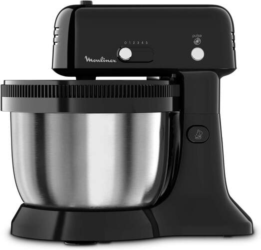Amasadora Moulinex Oh My Cake QA110810 - 300W, Bol 4 Litros, 5 Velocidades, Varillas+Garfios