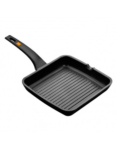 Sartén Grill BRA Efficient 28cm - Aluminio Fundido, Sin PFOA, Con Rayas