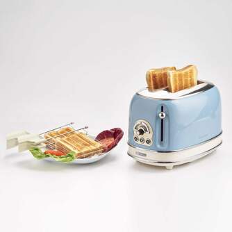 TOST. ARIETE 155/15 2R LARGA MINI AZUL 810W RETRO