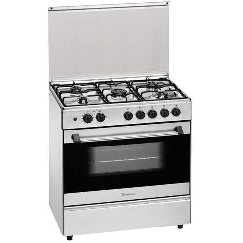 Cocina Gas Meireles G801XST  - 5 Fuegos, Gas Butano/Propano, 80 cm, Inox