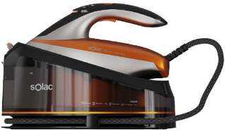 Centro de planchado Solac CPB6110 - 7 Bares, 130 gr/min, Golpe Vapor 400 gr/min, Negro, Naranja