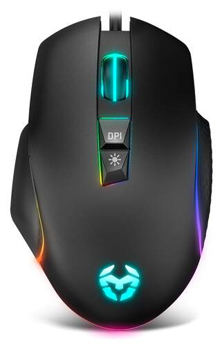 Rat&oacute;n Krom Gaming Keos RGB Rainbow - 6400 DPI, Cable USB tipo A de 1,5", luz RGB, 7 botones