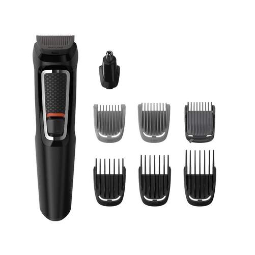 Cortapelo Philips MG3730/15 Multigroom - Cara y pelo, Batería 60min., 8 Accesorios, Autoafilable