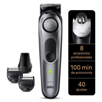 Recortadora Braun Pro 7 BT7420 - Batería 100min., 40 Ajustes Barba, ProBlade, Accesorios Precisión