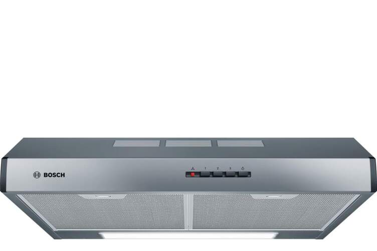 Campana extractora Bosch DUL63CC55 - 60cm, Extracción máx 350 m3/h, 3 Potencias, LED, Acero Inox