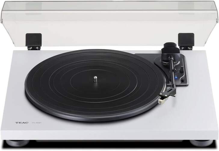 Tocadiscos Teac TN 180BT-A3W Blanco - RCA, Fono y Bluetooth, ajuste velocidad, Preamplificador
