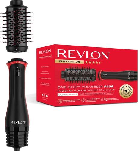 Cepillo Revlon RVDR5298E One Step Plus - Seca, da volumen, peina y da brillo en un paso, húmedo/seco