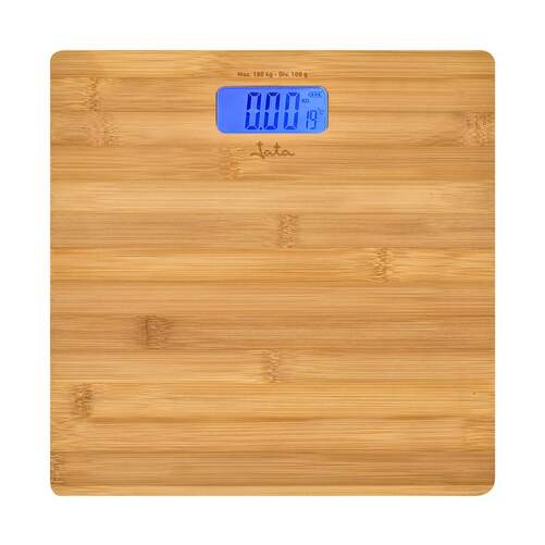 Báscual Jata HBAS1489 Bambú - 100 g de precisión, 180 kg máx, pantalla LCD con luz Azul