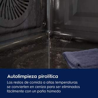 HORNO ELECTROLUX EOF6P46VX0 72L PIRO INOX/NEGRO
