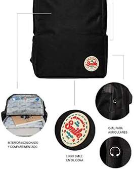 MOCHILA PORTATIL SMILE PENNY 15,6%%%quot; NEGRA