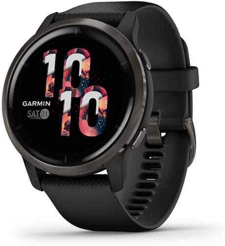 Garmin Venu 2 Negro - 1.3" AMOLED, 45mm, Garmin Pay, Sensores ABC, GPS, ANT+BT+WiFi