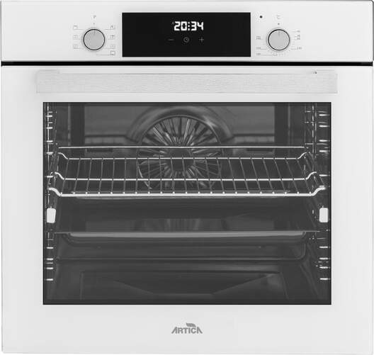 Horno Multifunción Artica AHB82281W - 80 L, 8 Programas, 3 Paneles De Vidrio, Cristal, Blanco