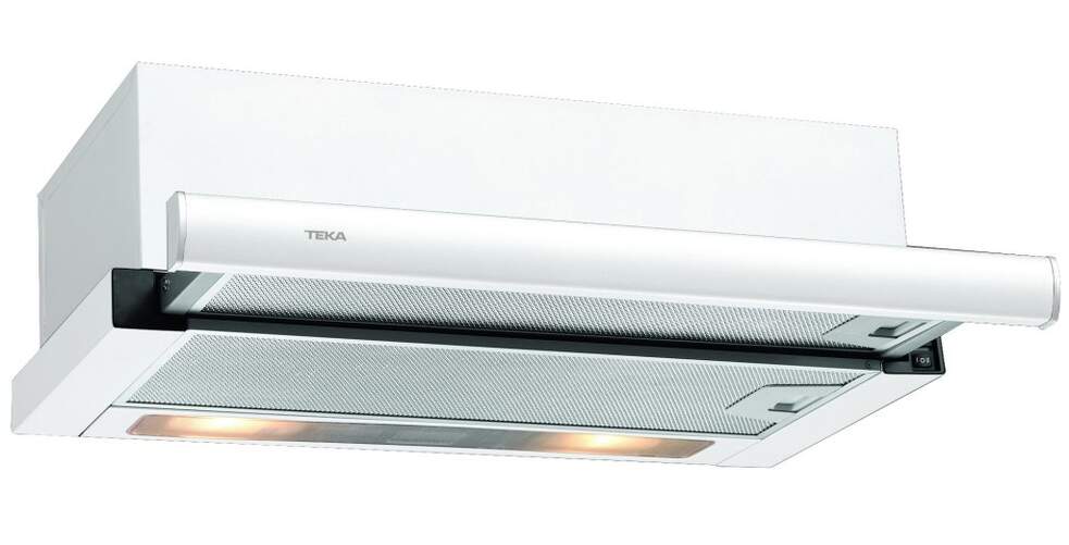 Campana Telescópica Teka TL6310W - 60cm, 332 m3/h, Doble Turbina, 2 Velocidades, Blanca